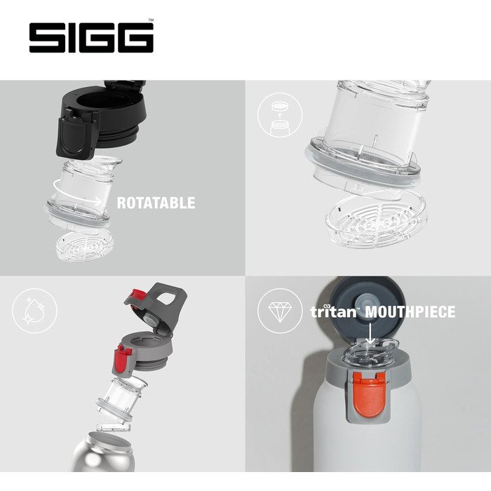 Термос-бутилка SIGG Hot & Cold One з ситечком для чаю, 0,55 л, нержавіюча сталь 18/8, ізольована, герметична, BPA-free