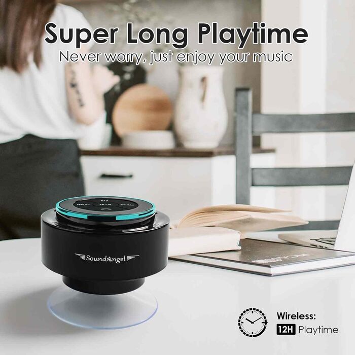 Xleader Shower Bluetooth Speaker Small Music Box, Waterproof Bluetooth Speaker with Suction Cup, Shower Speaker Electronics Gifts Music Box for Girls Boys Men Women
