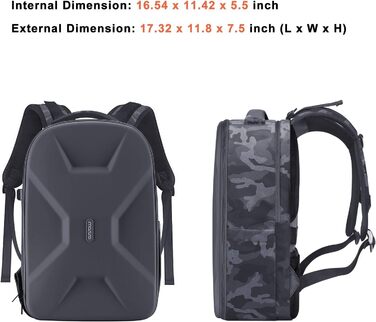 Рюкзак для фотокамери MOSISO: DSLR, SLR, беззеркальні камери, дрон, Canon, Nikon, Sony, сірий