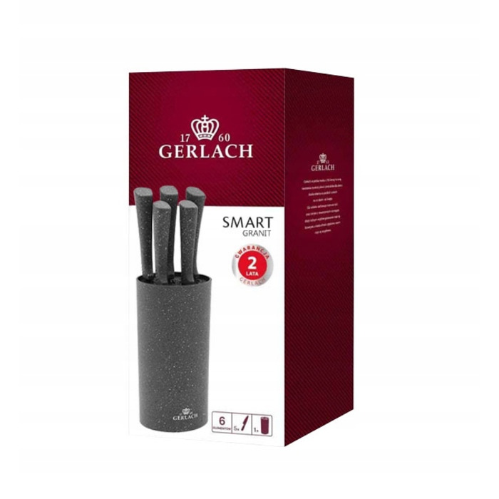 Набір ножів у підставці Gerlach Smart Granit, 5 предметів