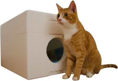 Вологостійкий котячий будиночок QLS зі стиропора, 58x38 см – ізольоване захисне житло для котів на вулицю