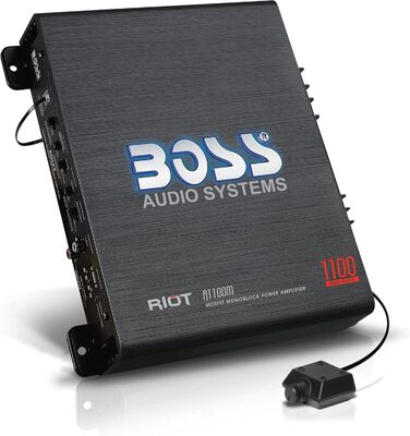 Автомобільний підсилювач BOSS AUDIO R1100M Riot 1100 Вт, клас A/B, моноблок, чорний