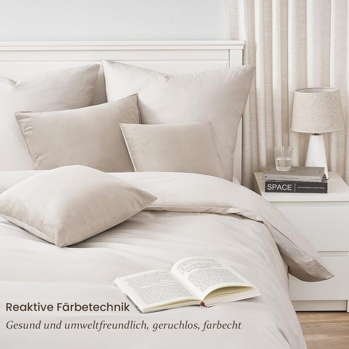 Комплект постільної білизни 135x200, зелений, бавовна, 4-х частинний. Набір постільної білизни салатовий, 2 наволочки 135x200 + 2 наволочки 80x80 см, сертифікат ÖKO-TEX, 100% бавовна з блискавкою (бежевий, 3-х частинний | 240x220 см)