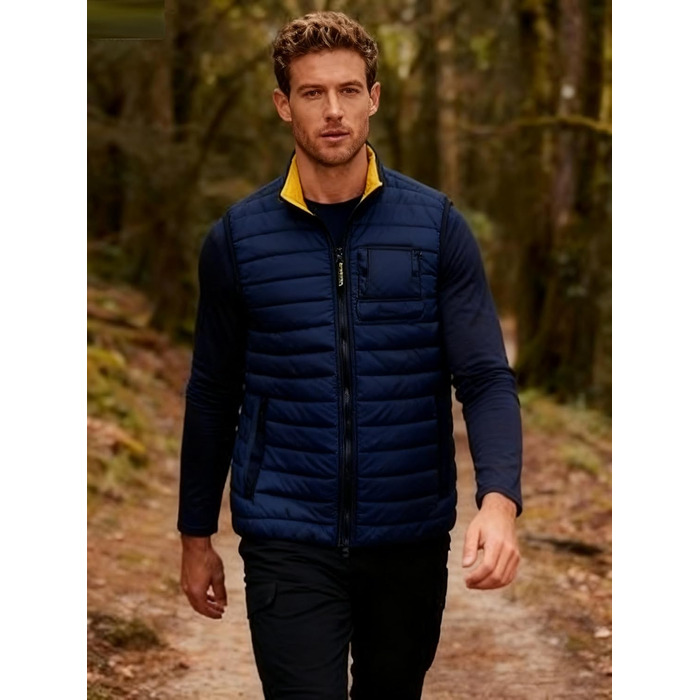 Чоловіча степкова жилетка Krumba для зими: тепла жилетка з утеплювачем для прогулянок, вихідних та активного відпочинку (3XL, темно-синій)