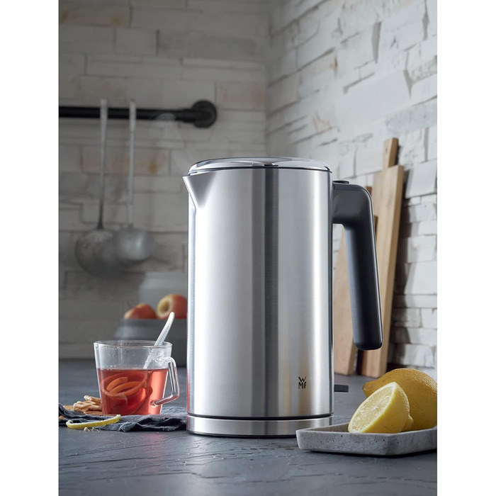 WMF Lono Stainless Steel Kettle 1.6l, Electric Kettle with Scale Filter, 2400 W, Illuminated Water Level Indicator, Matte Stainless Steel