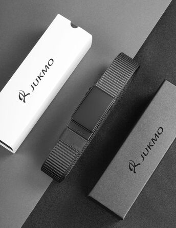 Чоловічий ремінь JUKMO Automatik з нейлону, ширина 3,8 см, з регулюванням, розмір M (91-105 см), довжина 125 см, сірий