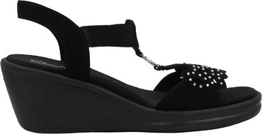 Skechers Rumblers - жіночі сандалі на танкетці, чорні (40 EU)