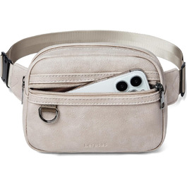 Сумка на пояс для жінок та чоловіків, 2 л, веганська шкіра, коричнева, 8 дюймів, модна, для подорожей, хайкінгу, бігу.