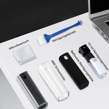 Очищувач екрану для телефону: 2 шт. (сірий + рожевий) | iPhone, монітор, планшет | з щіткою | 10 мл