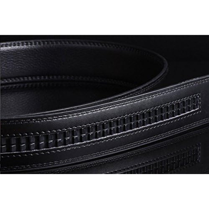 Чоловічий шкіряний ремінь на пряжці-защіпці (растубачка) 35 мм, чорний