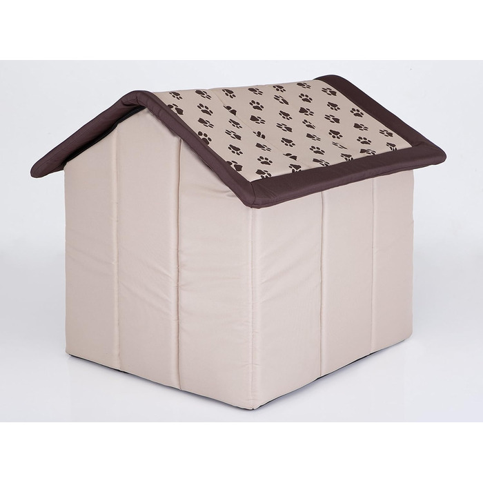 Будинок для собак та котів HobbyDog - кімната для тварин, 44 x 38 x 45 см, бежевий, з знімним дахом [M]