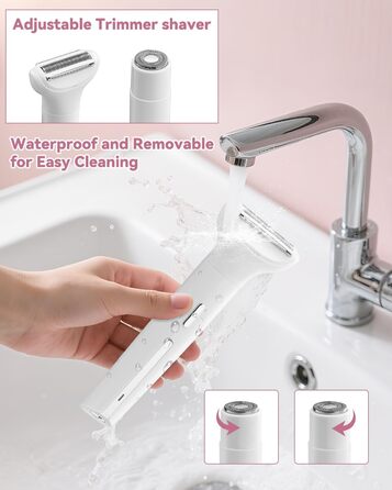 Епілятор для жінок 5-в-1: гоління, стрижка, триммінг обличчя, тіла та бікіні. Вологостійкий, акумуляторний тример з USB-зарядкою