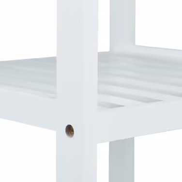 Relaxdays Bamboo Bathroom Shelf, White