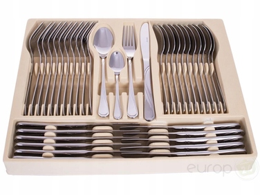 Набір столових приборів Kinghoff на 72 предмети для 12 осіб, метал, глянцевий