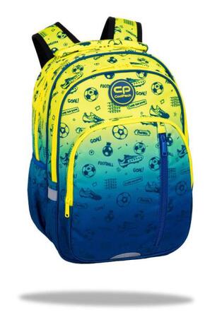 Багатокамерний шкільний рюкзак CoolPack, синій з жовтими та золотистими відтінками, 27 л