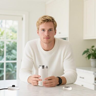 Електричний чайник Schwanenhals 1.0L, ретро-дизайн, нержавіюча сталь, 1000W, автоматичне відключення, захист від перегріву, BPA-free, колір кремовий