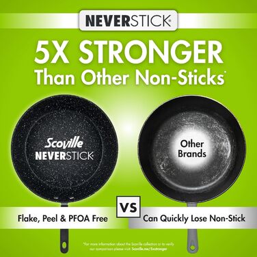 Набір сковорідок NEVERSTICK 2 шт. (24 см & 28 см), антипригарне покриття, для всіх плит (в т.ч. індукційних), PFOA-free