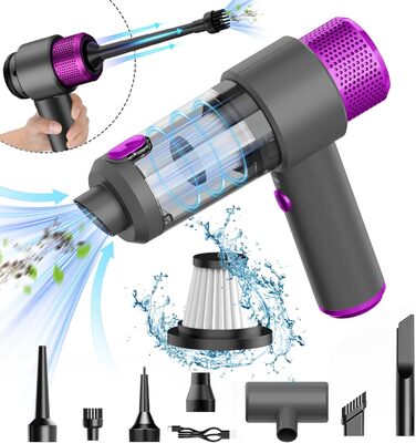 Ручний бездротовий пилосос QQLIKE з акумулятором 15000Pa, HEPA-фільтр, для авто, кухні, видалення шерсті тварин, фіолетовий