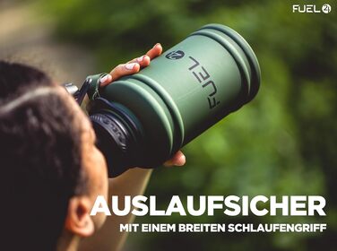 Extra Stark Stainless Steel Metal Water Bottle 1.3L & 2.2L - Leak-Proof & BPA-Free Stainless Steel Water Bottle - Robust Water Bottle Gym, Sports Stainless Steel Water Jug for Adults (1300 ml, Green)