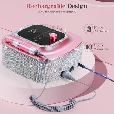 Професійний набір для манікюру 2-в-1: фрезер та UV-лампа, 45000 RPM, для дому та салонів