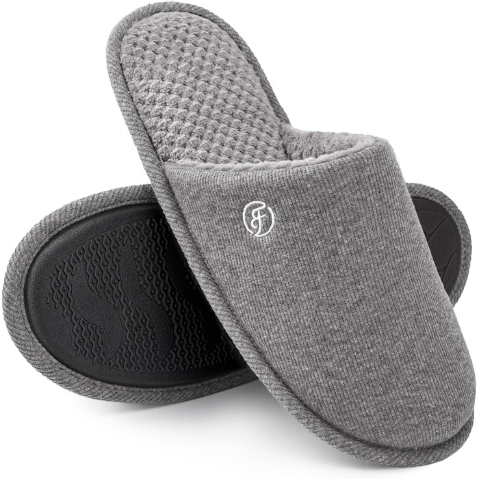 Чоловічі в'язані домашні тапочки EverFoams з Memory Foam (40/41 EU, Темно-сірий)