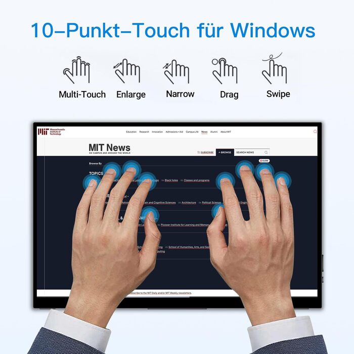 Портативний монітор з тачскріном 15.6