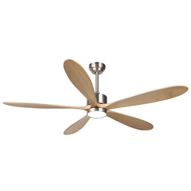 Стеляний вентилятор Reiga з імітацією дерева, 165 см, DC-двигун, керування пультом та Smart Home, 6 швидкостей, колір дерево, для внутрішнього/зовнішнього використання, з підсвічуванням