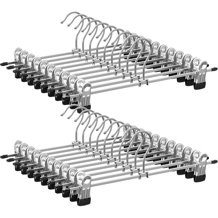 SONGMICS Кліпси для штанів та спідниць, металеві, 31 см, набір 20 шт. (31 x 10.5 см)