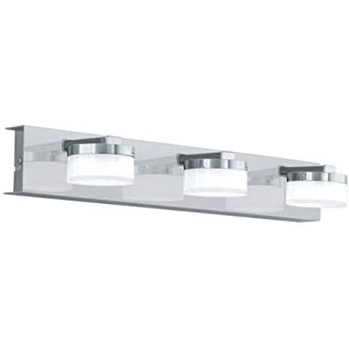 EGLO LED Wall Lamp Romendo 1, 3-Flame Wall Light Bathroom Dimmable, Bathroom Lamp made of Metal in Chrome and Satin-Finish Plastic, LED Damp-Proof Light Warm White, IP44