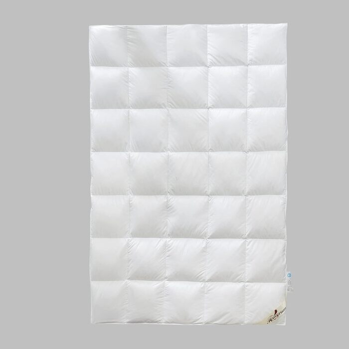 Homyrium Down Comforter 155x220 All-Season Comfort Bedspread 155x220 Down Warm Feather Comforter 50% Down Fill Weight 900 gr, Oeko-TEX and RDS Certified 155x220 cm All-Season Comforter - White