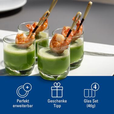 Набір склянок Villeroy & Boch La Divina для віскі, джину тоніку, 4 шт, 250 мл, кришталь, придатні для миття в посудомийній машині