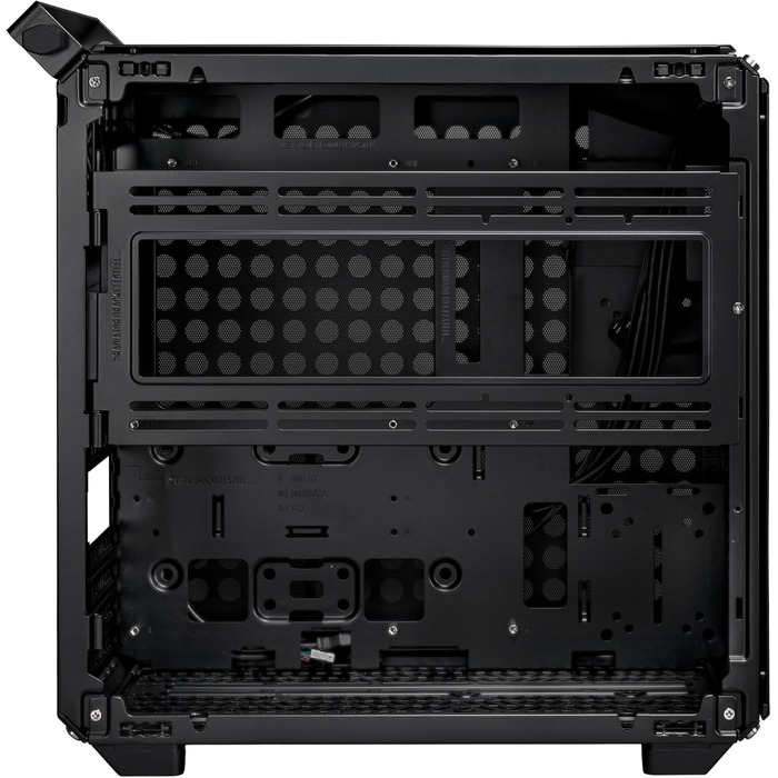 Корпус для ПК Cooler Master Qube 500 Flatpack: ATX, повністю модульний, з 120 мм вентилятором SF-L та вертикальною підсвічуванням для відеокарти, підтримка EATX, 2 x 280 мм радіатори, колір м'ятно-зелений (чорний)