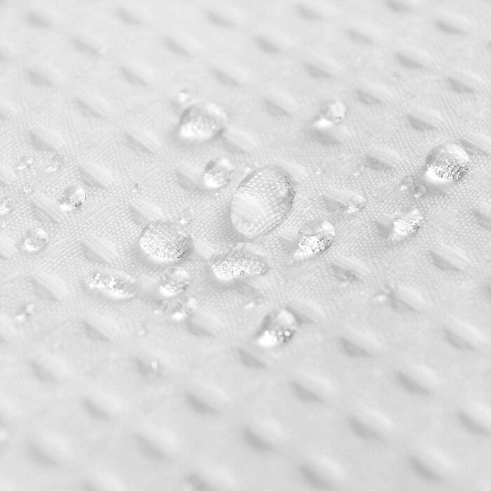 Шторка для душу Barossa Design з вафельної структури, біла, 213,4 x 182,9 см, для готелів, важка тканина, водовідштовхувальна