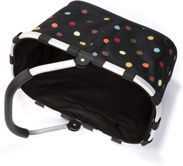 Сумка-шопер Reisenthel Carrybag Dots – Чорна, водонепроникна, з великим об'ємом та внутрішньою кишенею