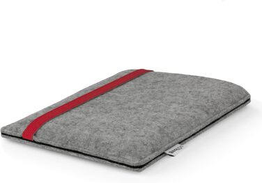 Чохол для Kindle Paperwhite 7-го покоління | Стильний чохол для електронного читача Leon | Вовняний фільц, Made in Germany (Антрацит - зелений) (Світло-сірий - червоний)