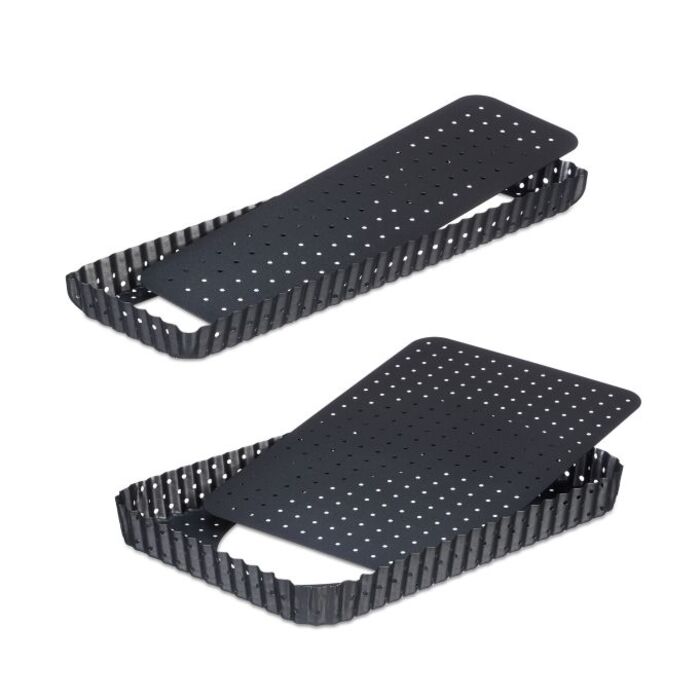 Relaxdays Tart Pan 2-Piece Set with Holes