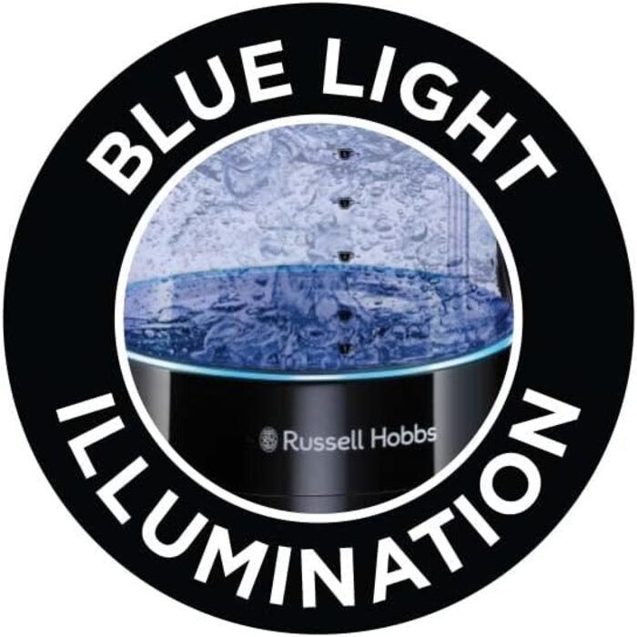 Електричний чайник Russell Hobbs 26080-70 з скляною колбою та LED-підсвіткою, 1.7 л, 2400 Вт