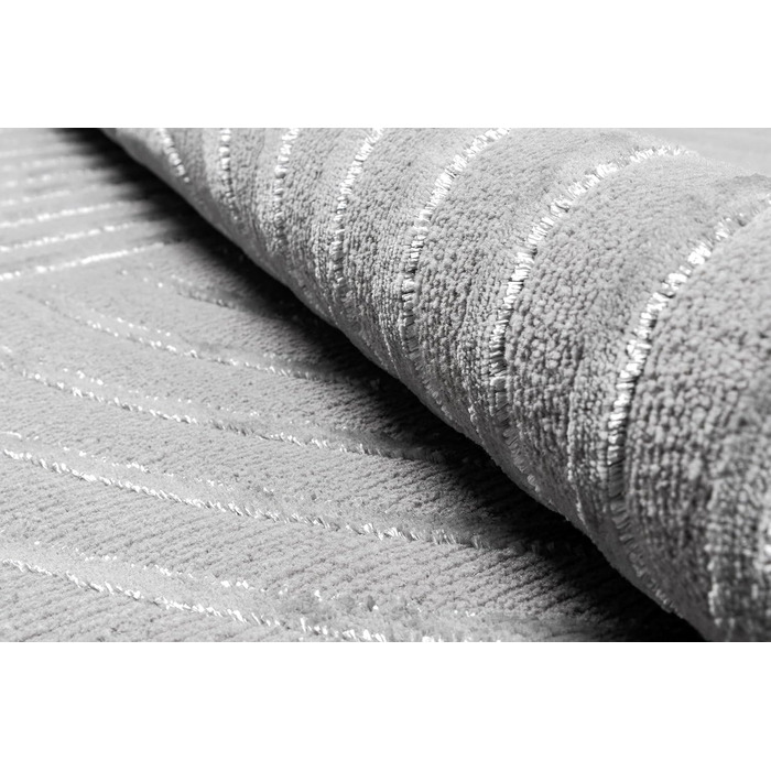 Carpet Knight Eleganter, High-Quality Living Room Rug, Soft Short Pile, 3D Effect, Shiny Design Elements, High-Low Structure, Beige Diamond Pattern, 80 x 150 cm