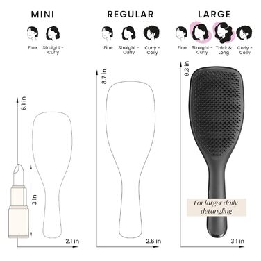 Тізер Tangle Teezer Ultimate Detangler Black Gloss - щітка для волосся, чорна, велика