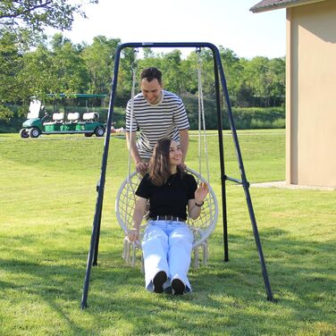 Hammock Stand, Hanging Chair Stand, Maximum Load 150 kg, Hammock Stand, for Indoor or Outdoor Use, with Stand (black)