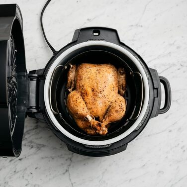 Ninja Foodi Multi-Cooker, 7-in-1, 6 L, 7 Cooking Functions, Pressure Cook, Air Fry, Pressure Cook, Grill and more, Brushed Steel & Black, OP300EU