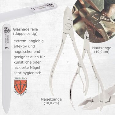 Набір для манікюру та педикюру 'Firenze' 12 предметів | Якісний футляр з екошкіри для догляду за руками та ногами. Колір: Бордовий | Вміст: ножиці для нігтів, кусачки, пінцет та багато іншого