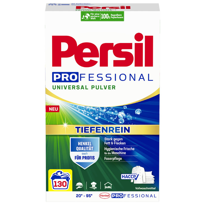 Пральний порошок Persil Universal Tiefenrein для пральних машин, універсальний, 7.8 кг (130 прань)