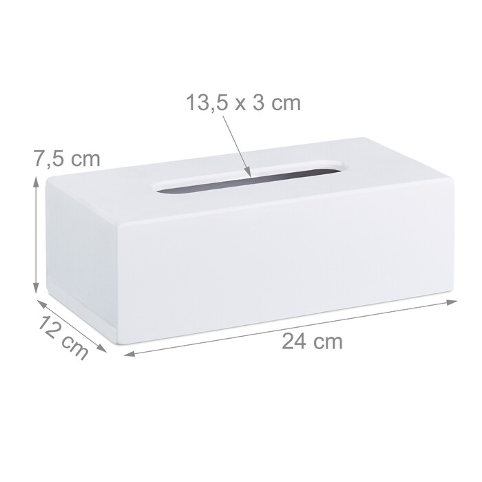 Relaxdays Bamboo Towel Box White