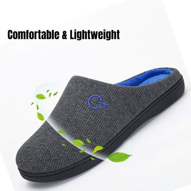 Тапочки Mishansha для дому чоловічі та жіночі зимові, з піною Memory Foam, розмір 36-47, сірі