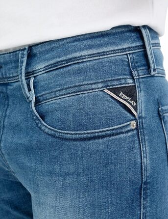 Джинси чоловічі Replay Anbass Slim-Fit з еластичним комфортом 33W/32L, середній синій колір 009