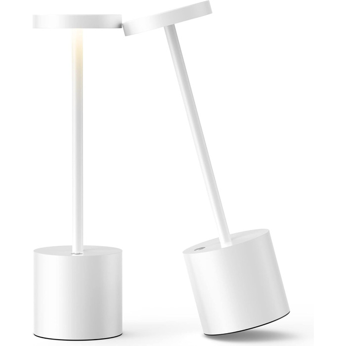 Бездротова LED лампа SLSMD для столу з акумулятором 5000mAh, регульована яскравість, USB-зарядка, для дому та відпочинку (2 білих світлодіода)