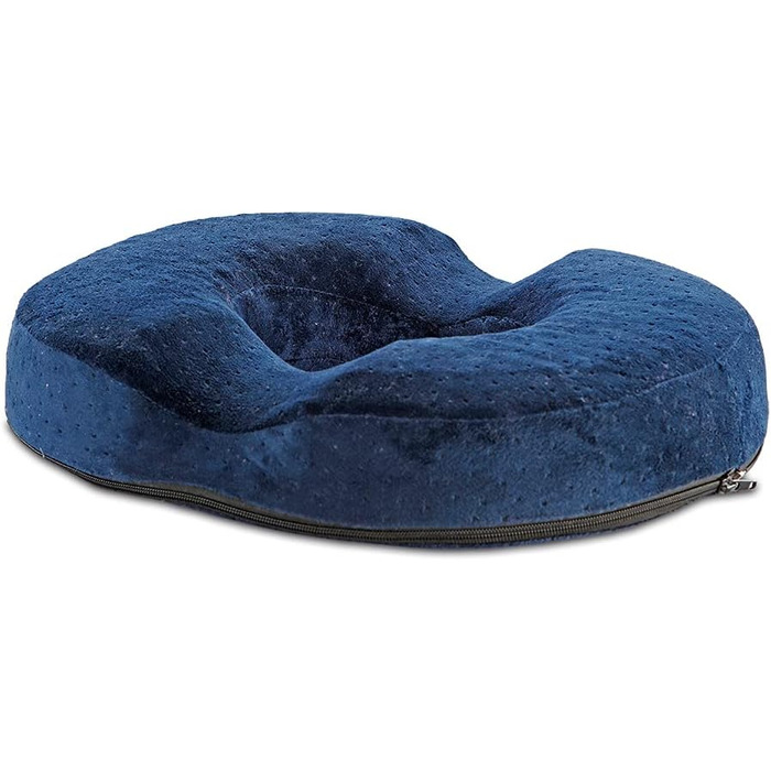 ELONEO Seat Cushion, Gel & Visco-Elastic Foam Cushion, suitable for car, office & wheelchair as well as travel, 40x30cm (dark blue)