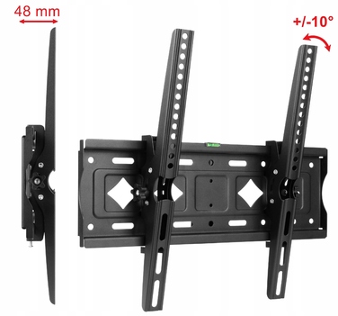 Кронштейн для телевізора 25-80 дюймів, до 80 кг, регульований навіс для ТВ
