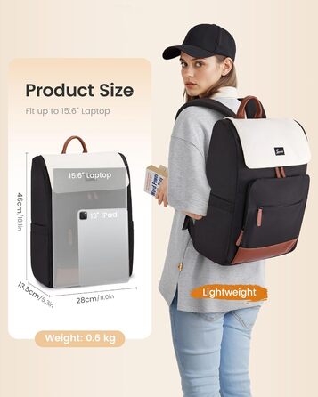 LOVEVOOK Рюкзак для дівчаток-підлітків, водовідштовхуючий рюкзак для ноутбука 15.6